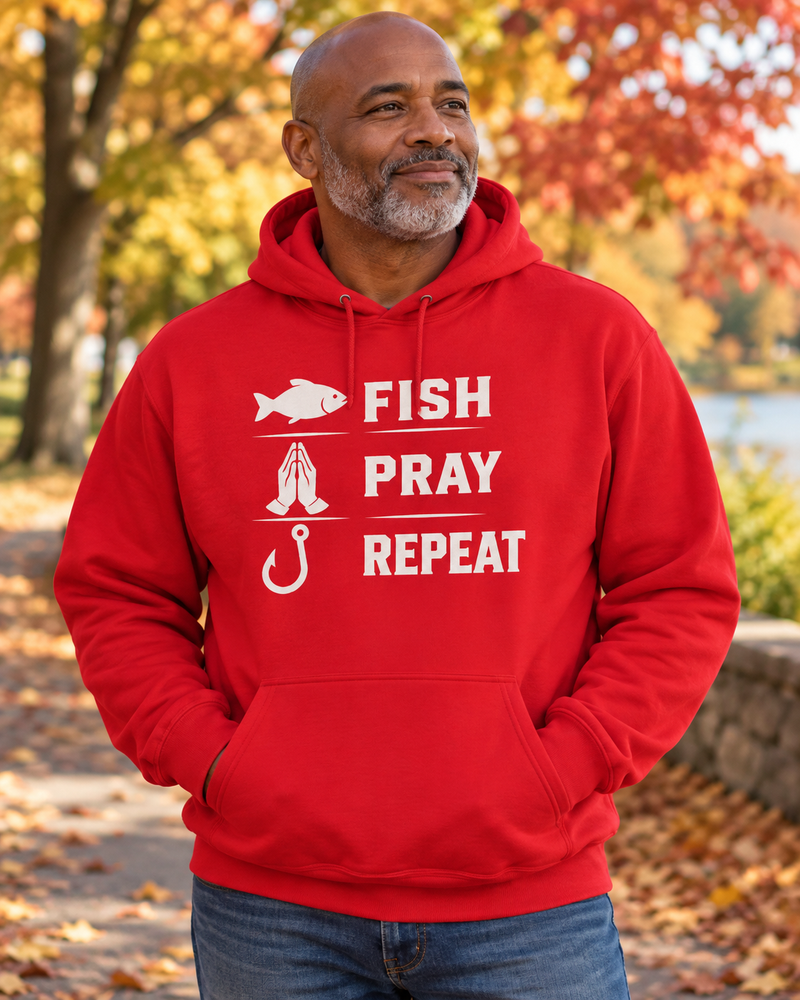 Fish Pray Repeat Hoodie