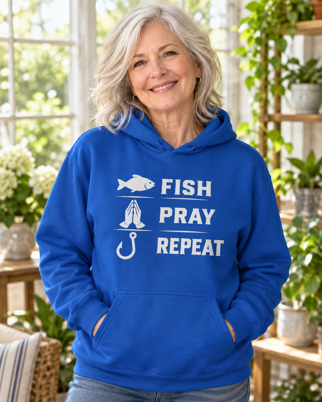 Fish Pray Repeat Hoodie