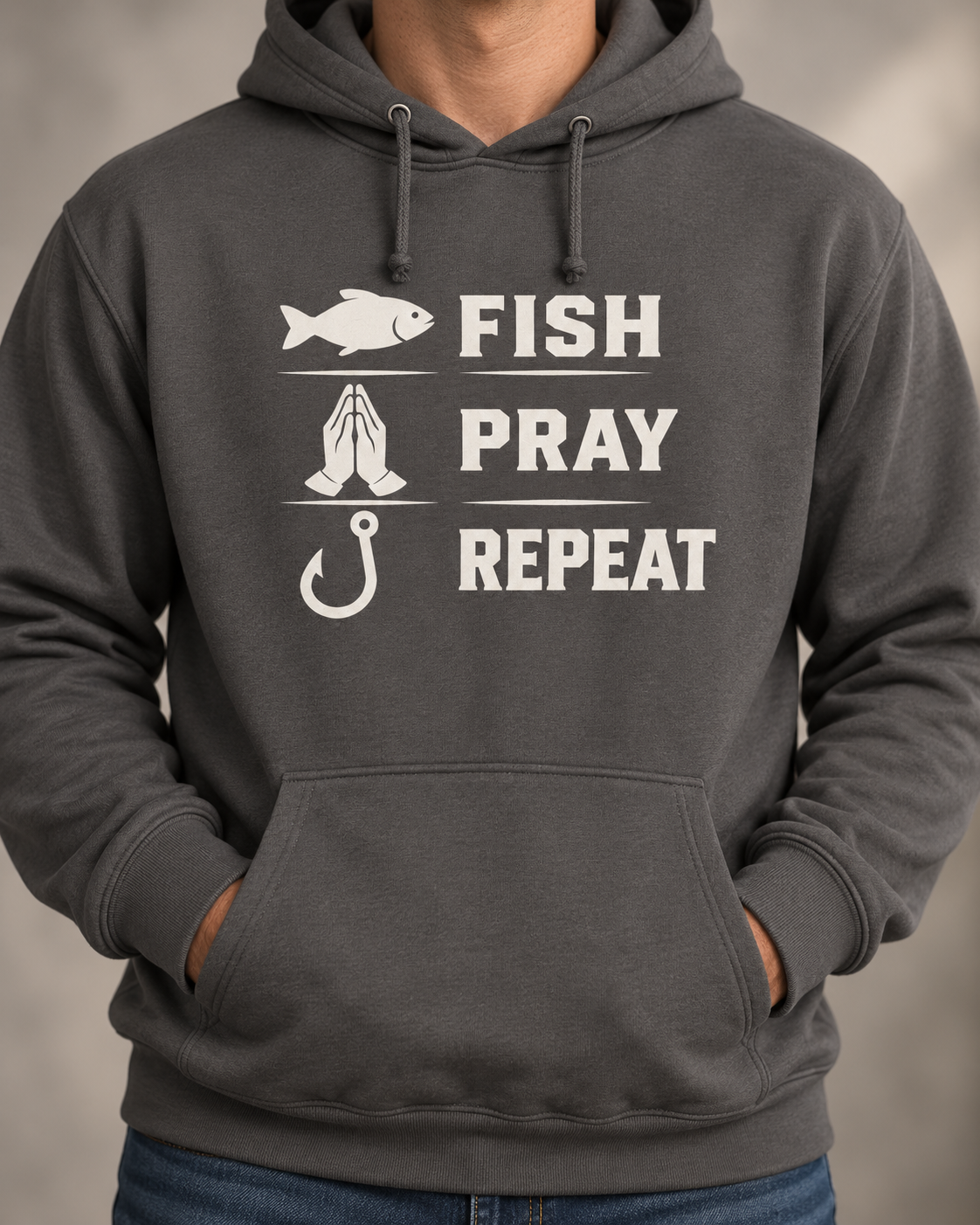 Fish Pray Repeat Hoodie