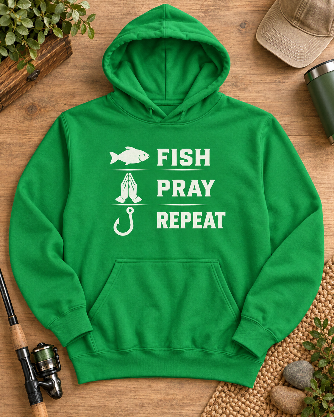 Fish Pray Repeat Hoodie