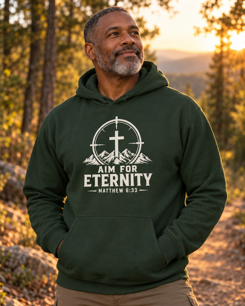 Aim for Eternity Hoodie — Christian Hunting Sweatshirt