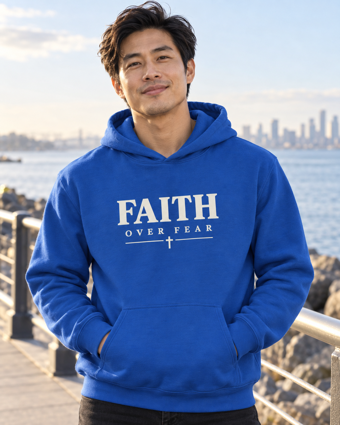 Faith Over Fear 2 Hoodie Black / S