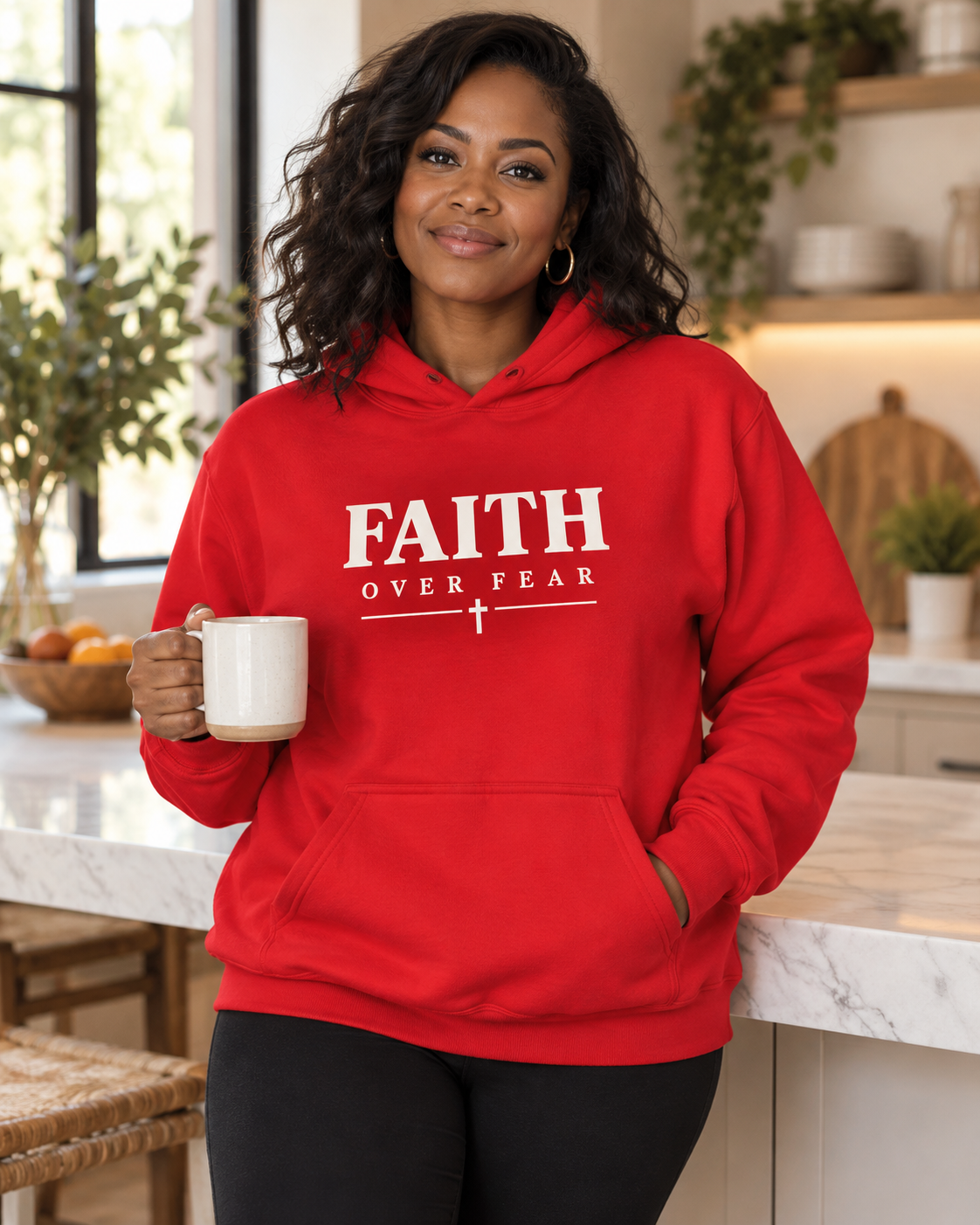 Faith Over Fear 2 Hoodie Black / S
