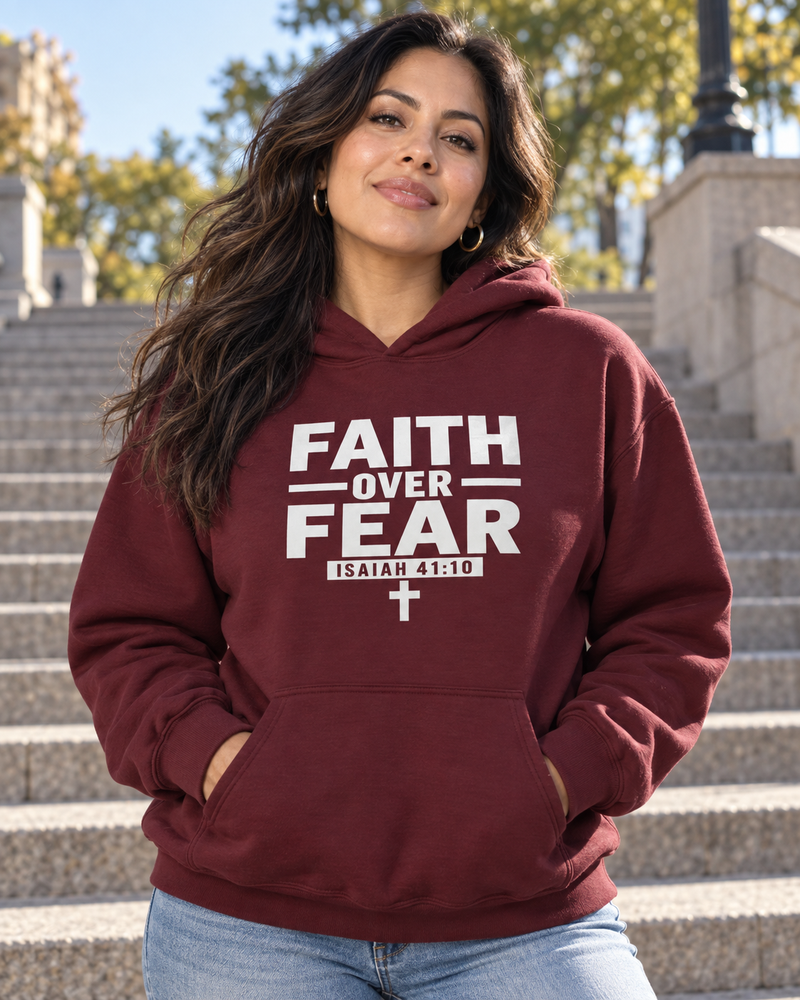 Faith Over Fear Hoodie Black / S