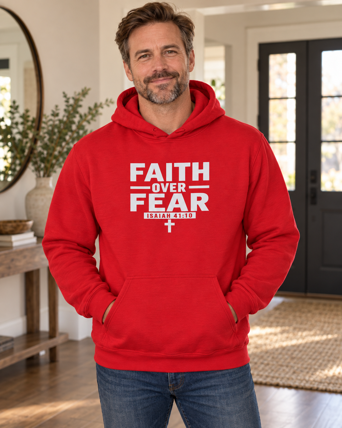 Faith Over Fear Hoodie Black / S
