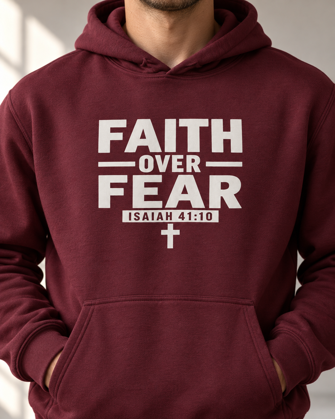 Faith Over Fear Hoodie Black / S