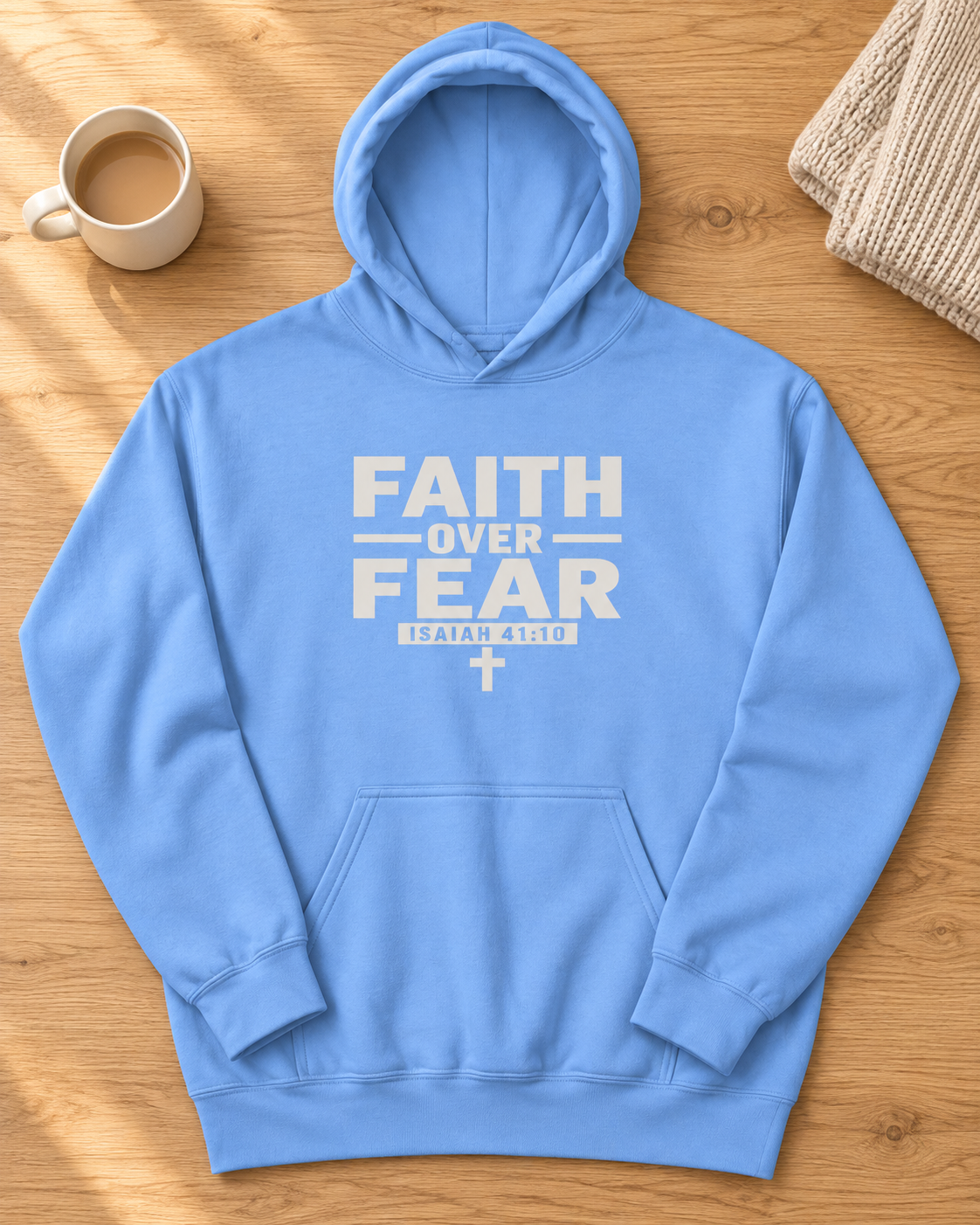 Faith Over Fear Hoodie Black / S